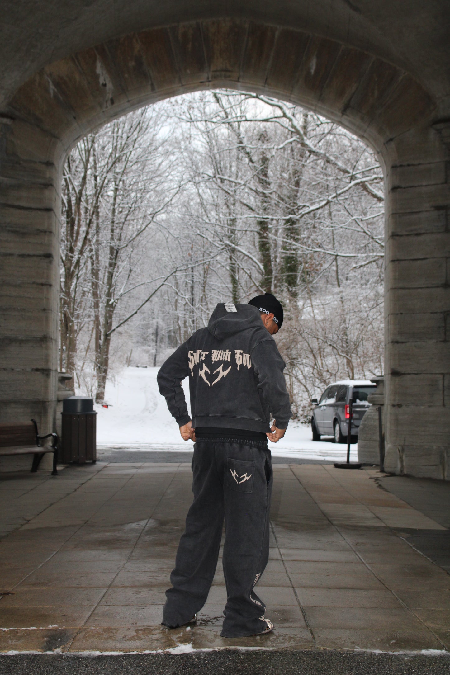 SUFFER WITH GOD SWEATPANTS